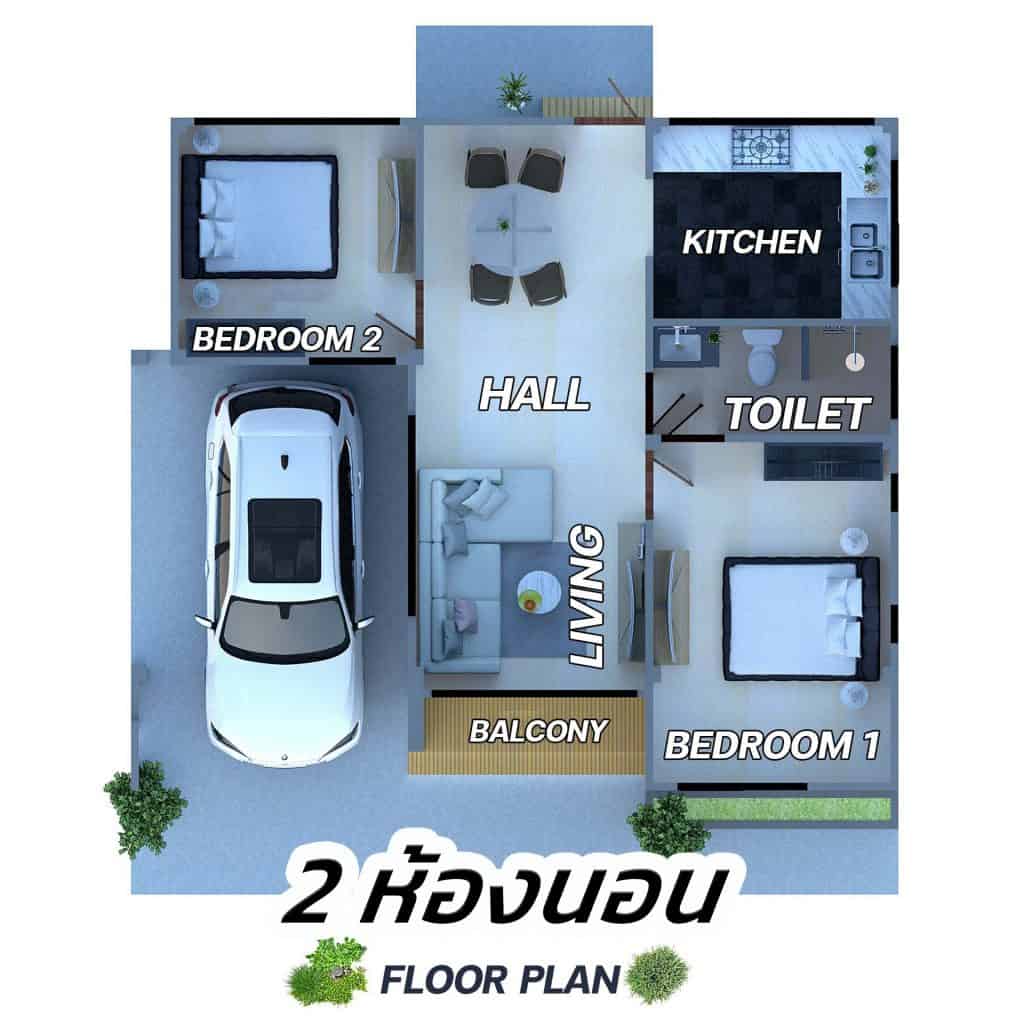 แปลนแบบบ้านมินิมอล